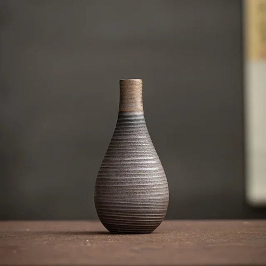 Vase en Céramique - NeoAntiqueVase™ - Bouteille Strié - Ambiance et décoration
