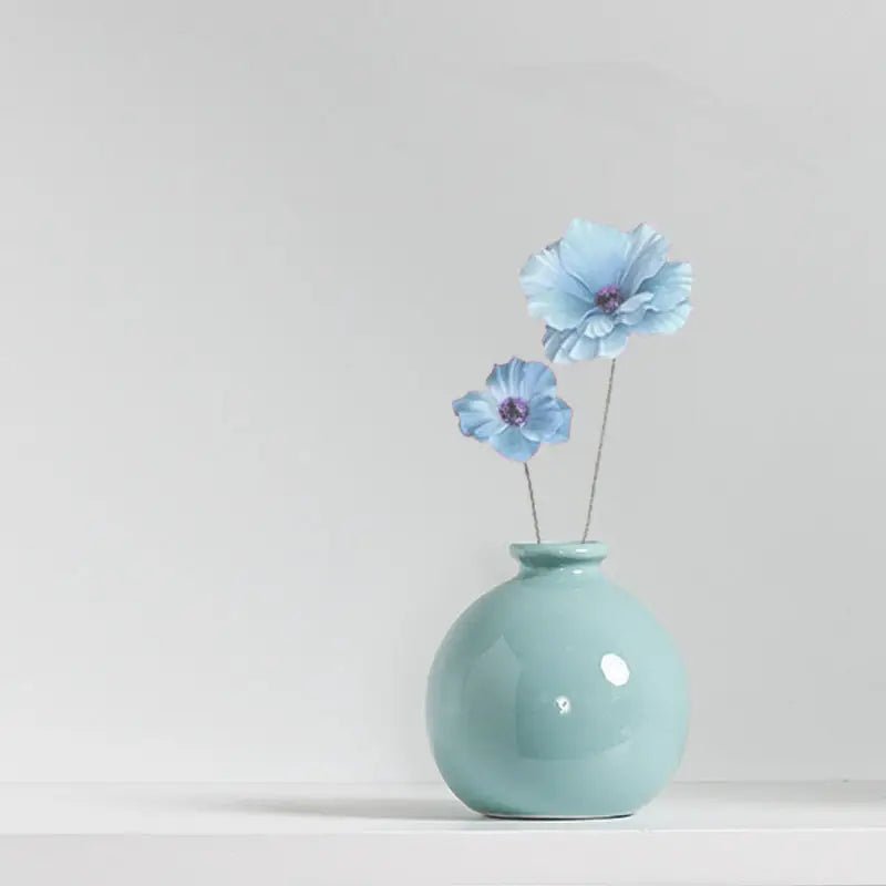 Vase en Céramique - ZenHydroVase™ - Cyan - Ambiance et décoration