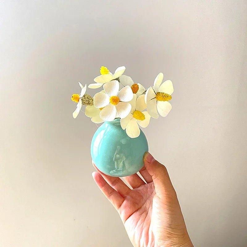 Vase en Céramique - ZenHydroVase™ - Cyan - Ambiance et décoration