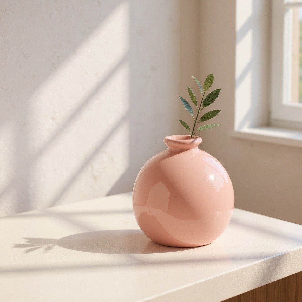 Vase en Céramique - ZenHydroVase™ - Rose - Ambiance et décoration