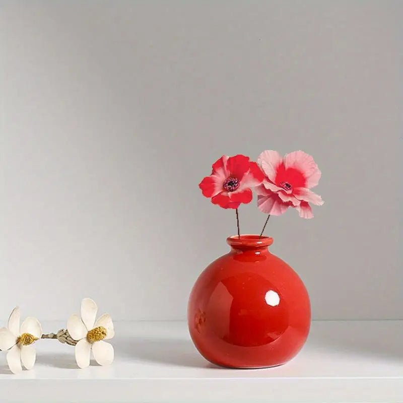 Vase en Céramique - ZenHydroVase™ - Rouge - Ambiance et décoration