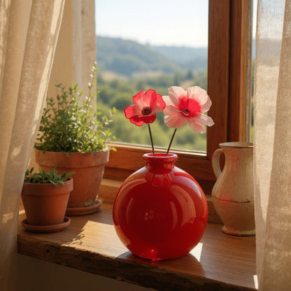 Vase en Céramique - ZenHydroVase™ - Rouge - Ambiance et décoration