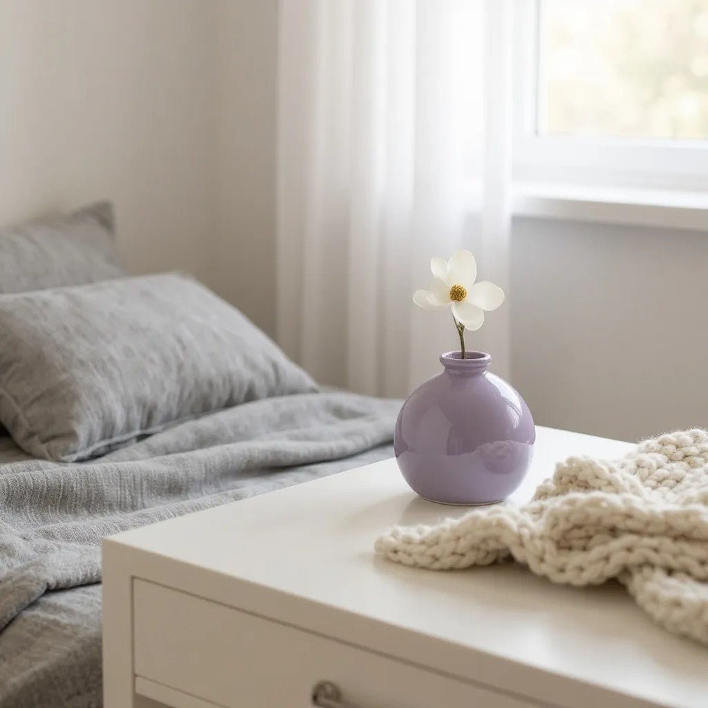 Vase en Céramique - ZenHydroVase™ - Violet - Ambiance et décoration
